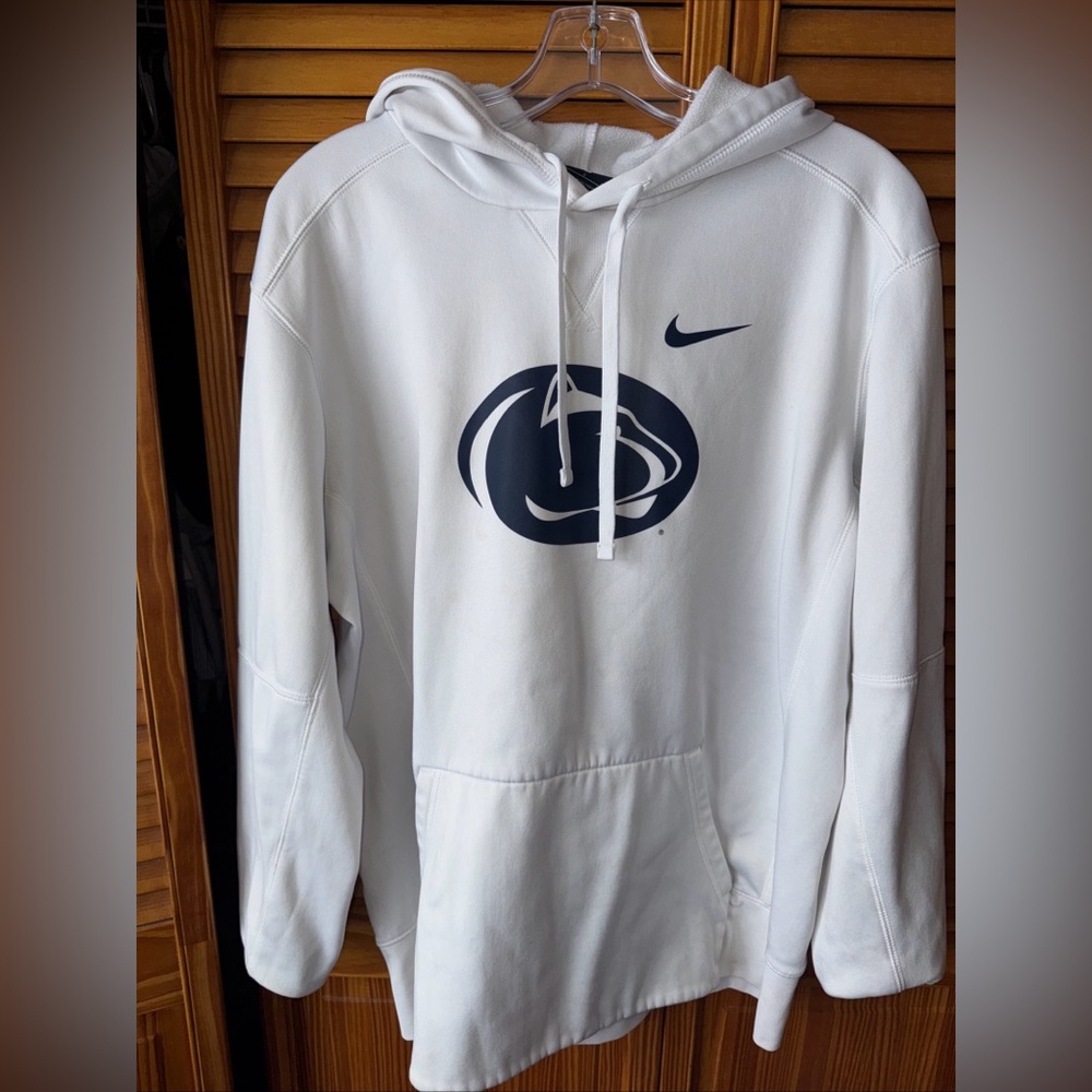 Nike White Hoodie with Penn State Nittany Lion Size XL